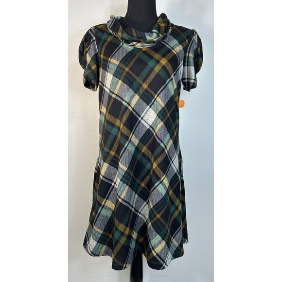 Jessica Howard Cowl Neck Plaid Shift Dress Size Medium - Picture 2 of 14